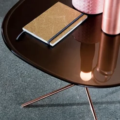 Genius Table basse design en verre et métal