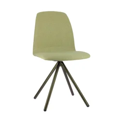 Genua Chaise moderne pivotante en tissu et pieds métal