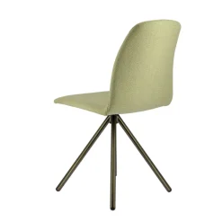 Genua Chaise moderne pivotante en tissu et pieds métal