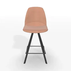 Girona Tabouret pivotant avec dossier hauteur snack en tissu