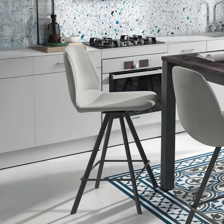 Girona Tabouret snack pivotant moderne en simili