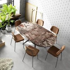 Globo Table ovale moderne extensible en Dekton