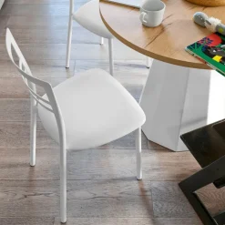 Go 1419 Chaise de cuisine rembourrée en synthétique et métal