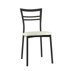 Go 1419 Chaise de cuisine rembourrée en synthétique et métal