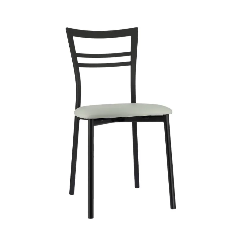 Go 1419 Chaise de cuisine rembourrée en synthétique et métal
