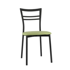 Go 1419 Chaise de cuisine rembourrée en synthétique et métal