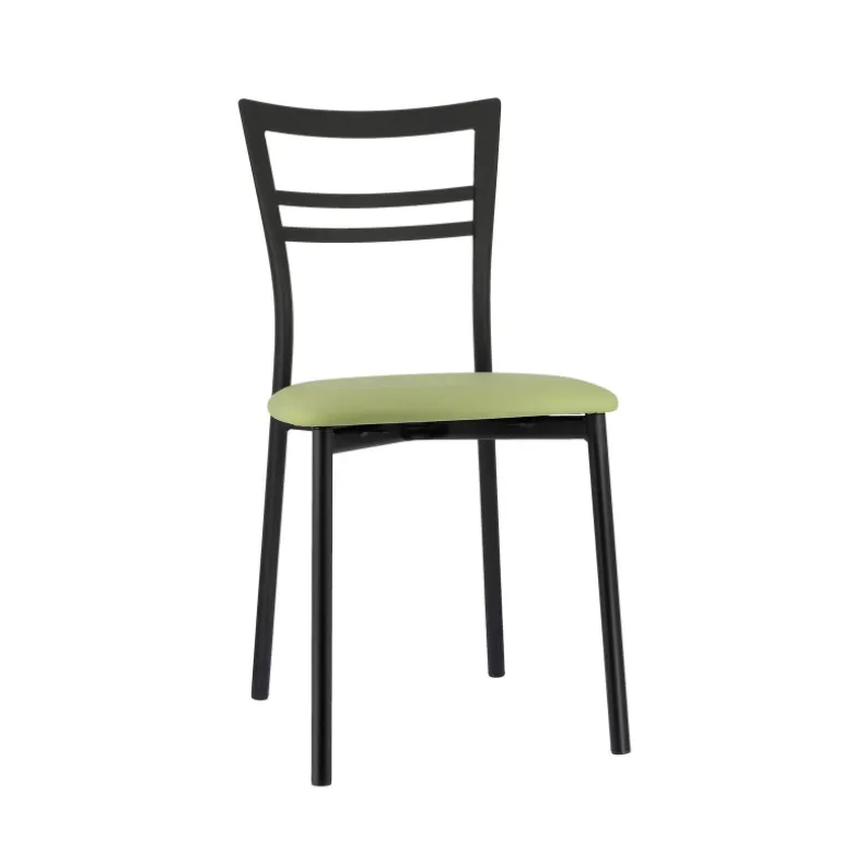 Go 1419 Chaise de cuisine rembourrée en synthétique et métal