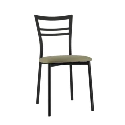 Go 1419 Chaise de cuisine rembourrée en synthétique et métal