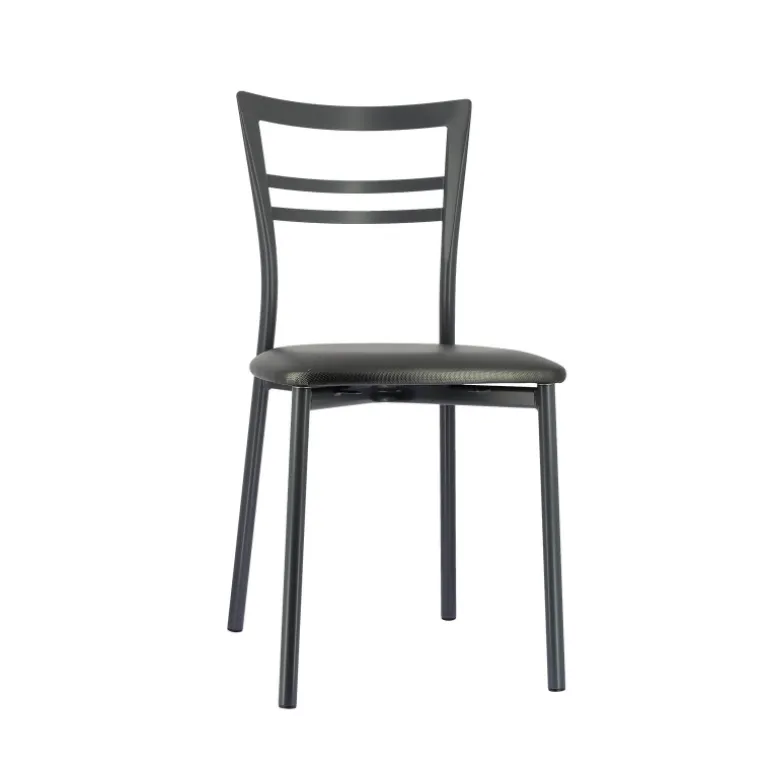 Go 1419 Chaise de cuisine rembourrée en synthétique et métal