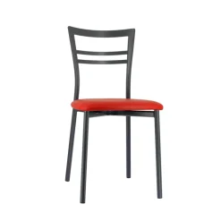 Go 1419 Chaise de cuisine rembourrée en synthétique et métal