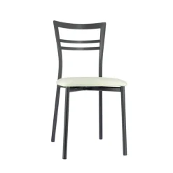 Go 1419 Chaise de cuisine rembourrée en synthétique et métal