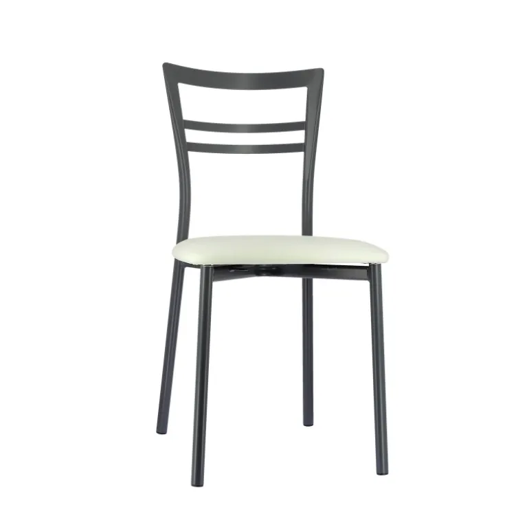 Go 1419 Chaise de cuisine rembourrée en synthétique et métal