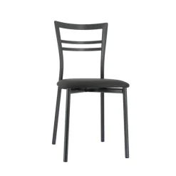 Go 1419 Chaise de cuisine rembourrée en synthétique et métal