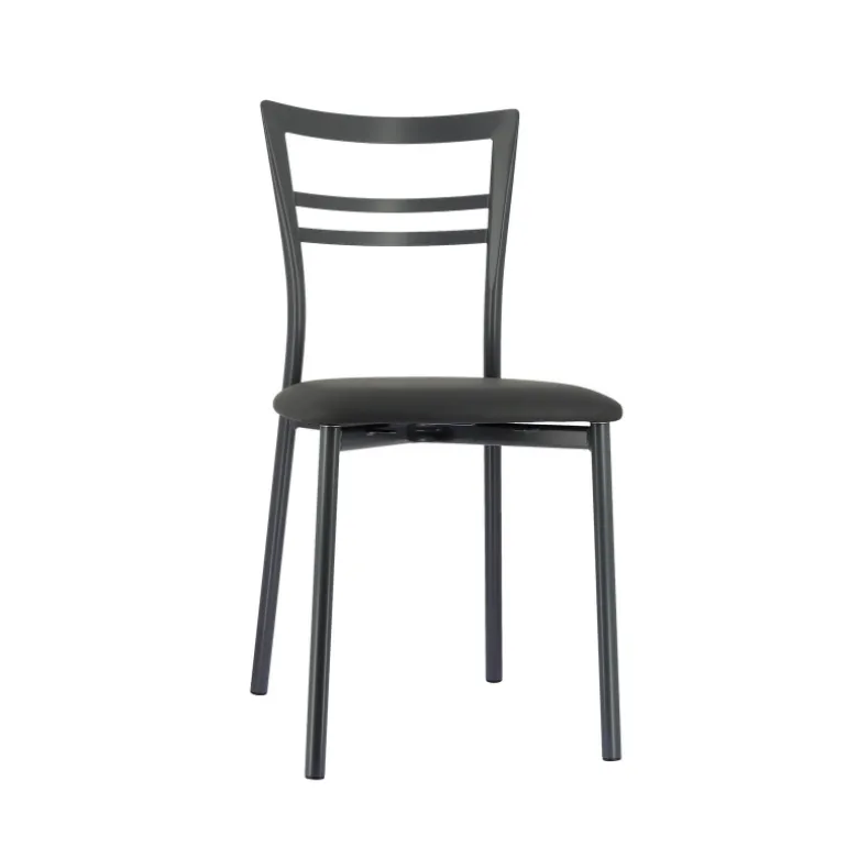 Go 1419 Chaise de cuisine rembourrée en synthétique et métal
