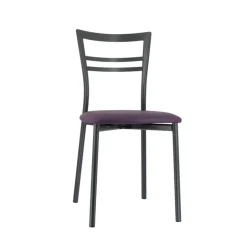 Go 1419 Chaise de cuisine rembourrée en synthétique et métal