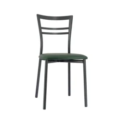 Go 1419 Chaise de cuisine rembourrée en synthétique et métal