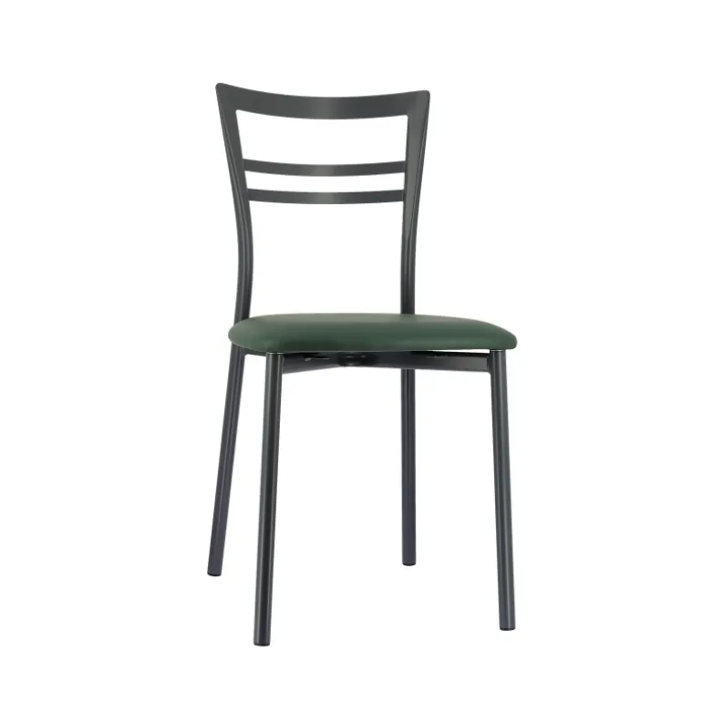 Go 1419 Chaise de cuisine rembourrée en synthétique et métal