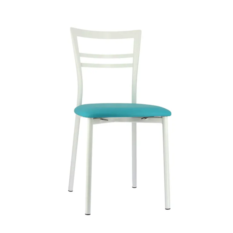 Go 1419 Chaise de cuisine rembourrée en synthétique et métal