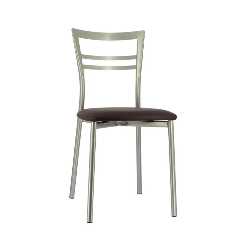 Go 1419 Chaise de cuisine rembourrée en synthétique et métal