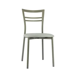 Go 1419 Chaise de cuisine rembourrée en synthétique et métal