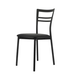 Go 1419 Chaise de cuisine rembourrée en synthétique et métal