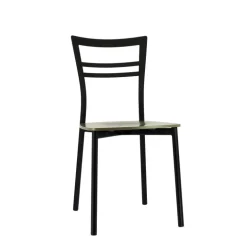 Go Connubia® Chaise contemporaine en métal et assise multiplis bois