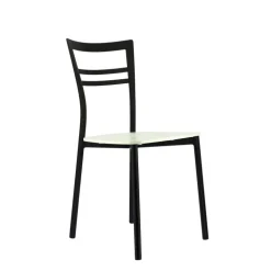 Go Connubia® Chaise contemporaine en métal et assise multiplis bois