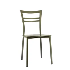 Go Connubia® Chaise contemporaine en métal et assise multiplis bois
