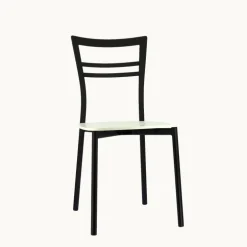 Go Connubia® Chaise contemporaine en métal et assise multiplis bois