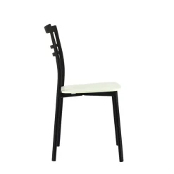 Go Connubia® Chaise contemporaine en métal et assise multiplis bois