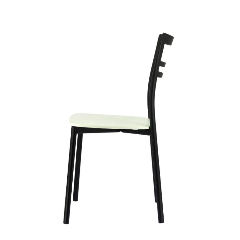 Go Connubia® Chaise contemporaine en métal et assise multiplis bois