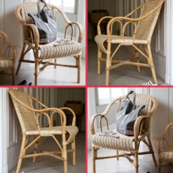 Grand père MarcelFauteuil en rotin vintage