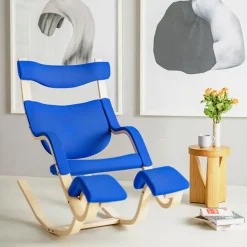 Gravity Varier® Fauteuil de relaxation en tissu et bois