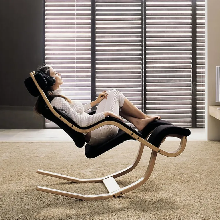 Gravity Varier® Fauteuil de relaxation en tissu et bois