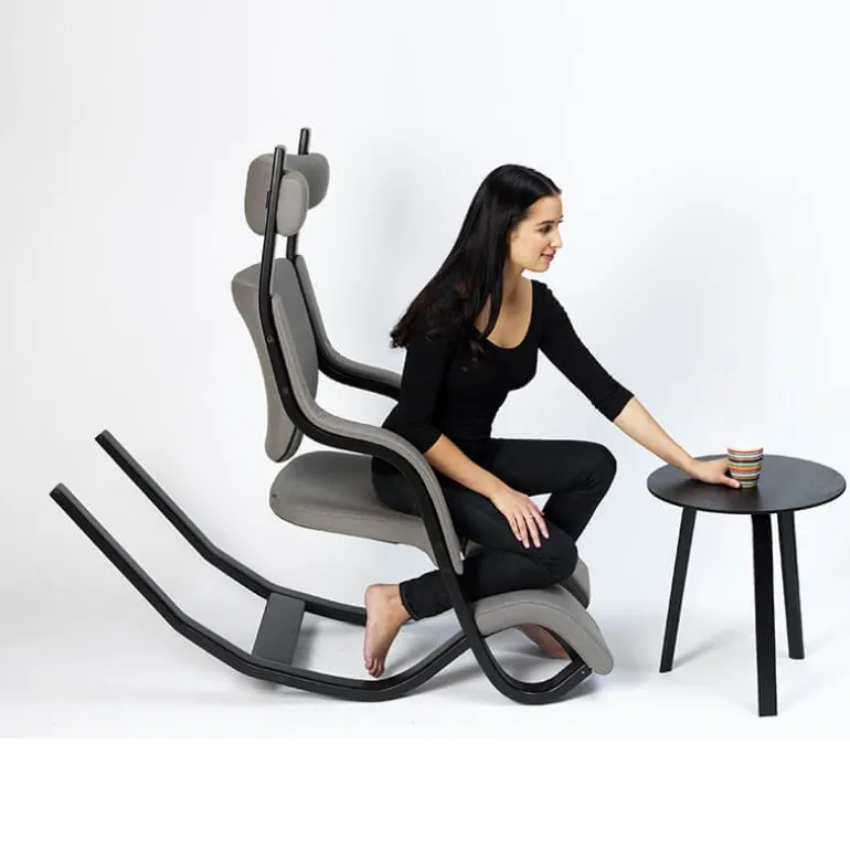 Gravity Varier® Fauteuil de relaxation en tissu et bois