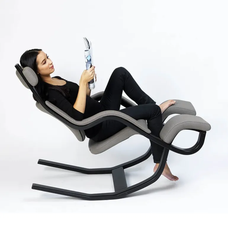 Gravity Varier® Fauteuil de relaxation en tissu et bois