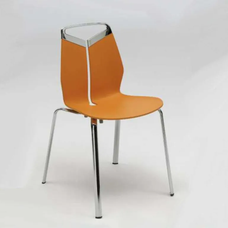 Gripp Chaise design coque polypropylène pieds en métal