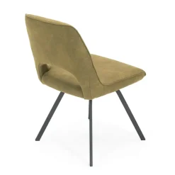 Hortense Chaise confortable en tissu avec pieds en métal