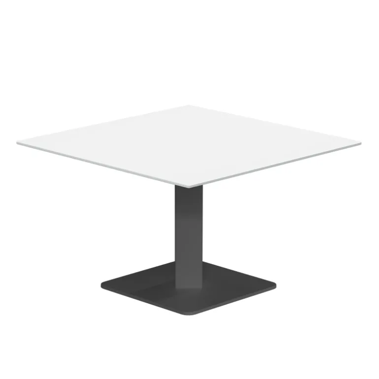 Ibero mini Table basse carrée en verre avec pied central