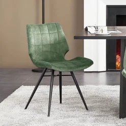 IbérisChaise design vintage rembourrée en velours