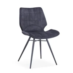 IbérisChaise design vintage rembourrée en velours