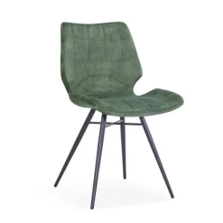 IbérisChaise design vintage rembourrée en velours