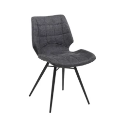 IbérisChaise design vintage rembourrée en tissu