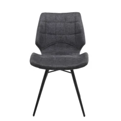 IbérisChaise design vintage rembourrée en tissu