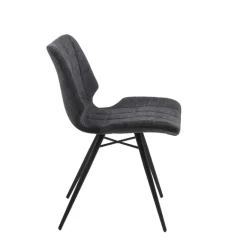 IbérisChaise design vintage rembourrée en tissu