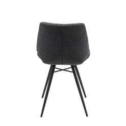IbérisChaise design vintage rembourrée en tissu