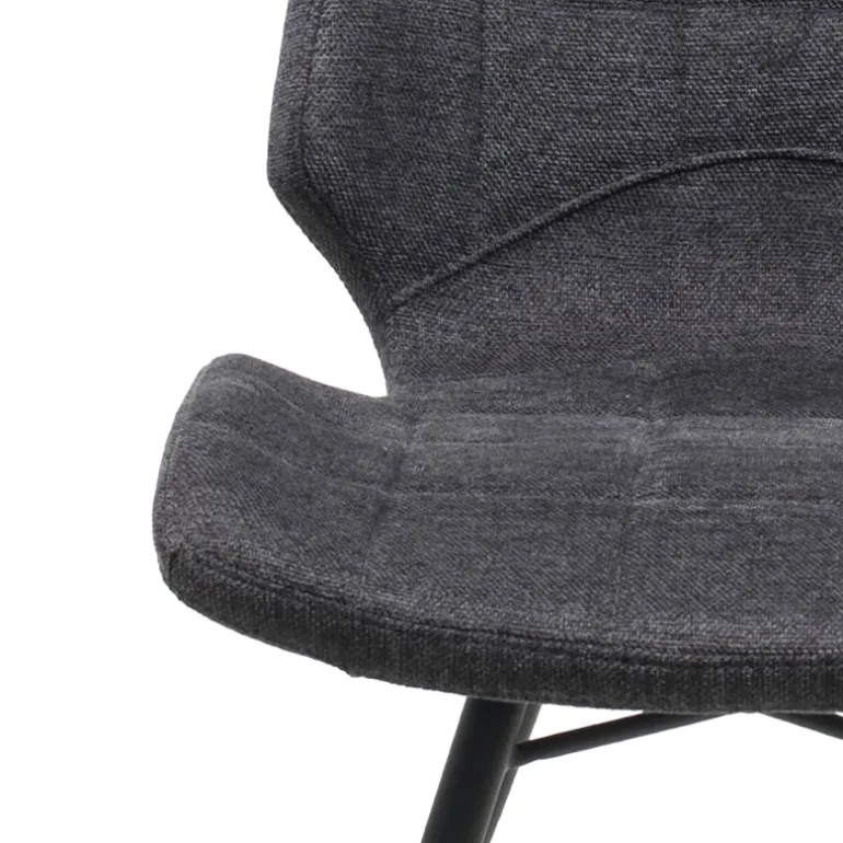 IbérisChaise design vintage rembourrée en tissu