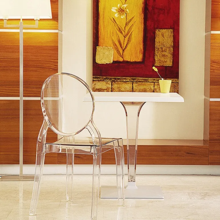 Ice Table carrée en polycarbonate et stratifié