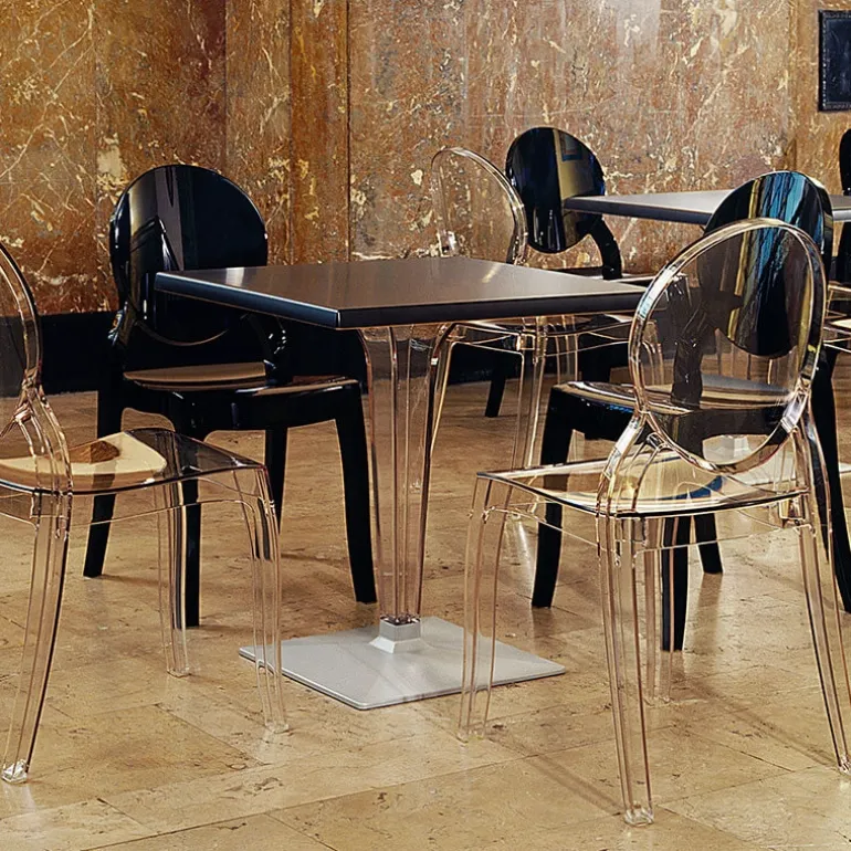 Ice Table carrée en polycarbonate et stratifié