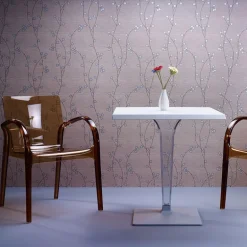 Ice Table carrée en polycarbonate et stratifié